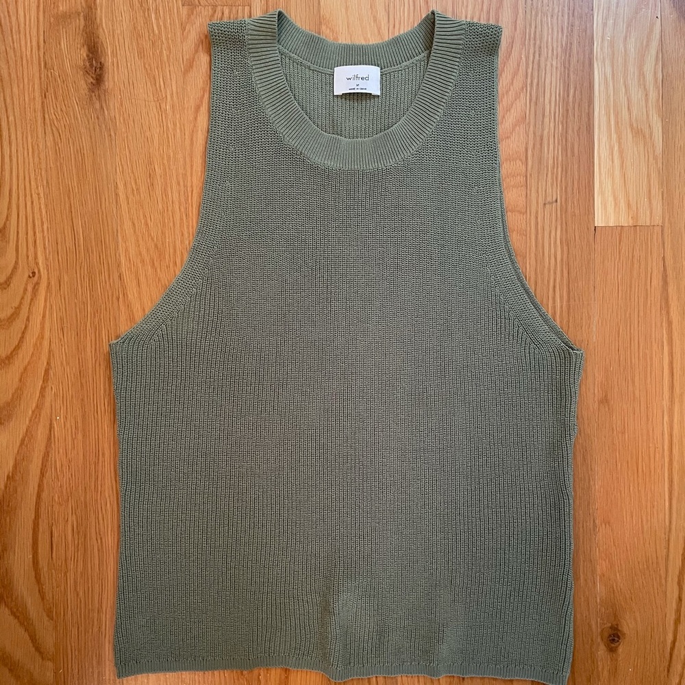 Wilfred green knit tank